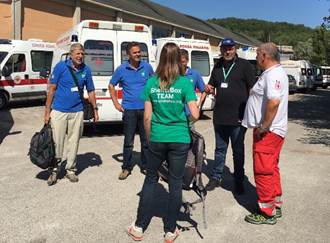 ShelterBox team in Italy